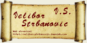 Velibor Štrbanović vizit kartica